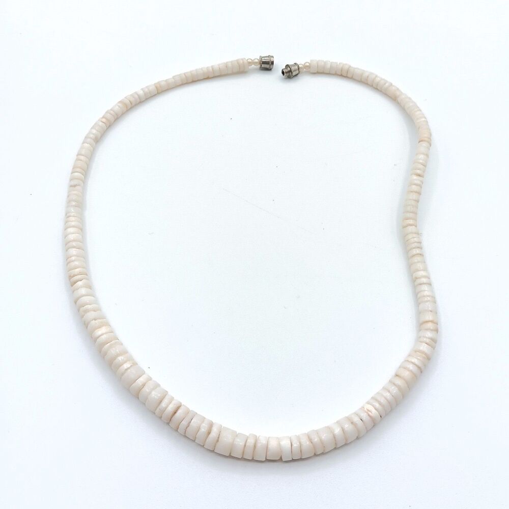 Neutral Cream Bead Strand Necklace — Minimal Everyday Style